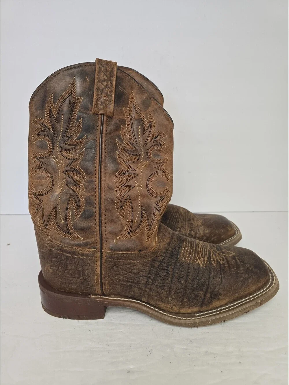 Laredo Men's 7835 Rancher Stockman Square Soft Toe Western Boot Brown Size 10D